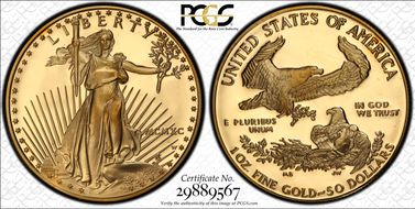 1990-W $50 Gold Eagle PR70DCAM