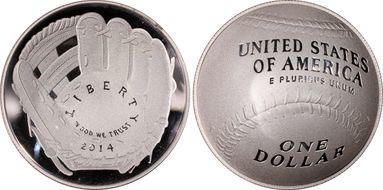 2014-P $1 Baseball Hall of Fame PR69DCAM