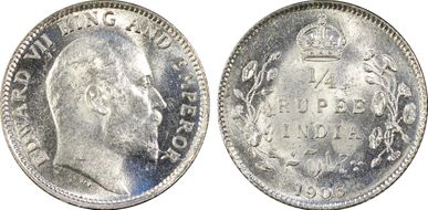 1905(C) 1/4 Rup SW-7.82 MS64