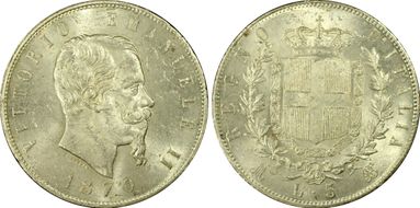 1870-M BN 5 L KM-8.3  Ag MS62