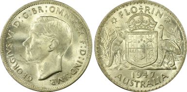 1947(m) Florin KM-40a  Ag MS64