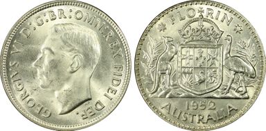 1952(m) Florin KM-48  Ag MS64