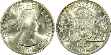 1963(m) Florin MS65