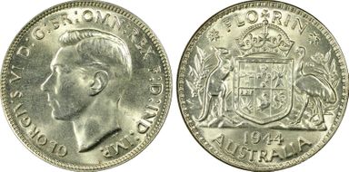 1944(m) Florin KM-40  Ag MS64