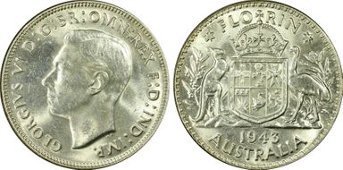 1943(m) Florin KM-40  Ag MS62