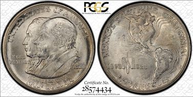 1923-S 50C Monroe MS65