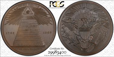 1882 AE Medal J-CM-20, Great Seal MS65BN