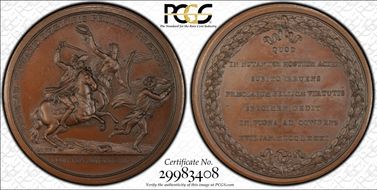 "1781" (1789) AE Medal Betts-595, Battle of Cowpens Original Dies MS64BN