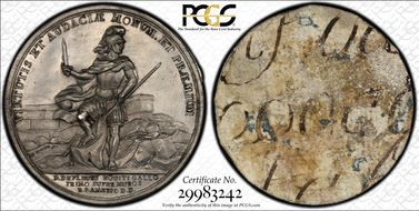 1779 Medal Betts-566 White Metal De Fleury at Stony Point MS62