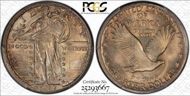 1917-S 25C Type 2 MS65FH