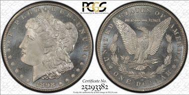 1898-O $1 MS67PL