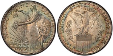 1915-S 50C Panama-Pacific MS67+