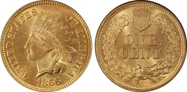 1866 1C MS66RD