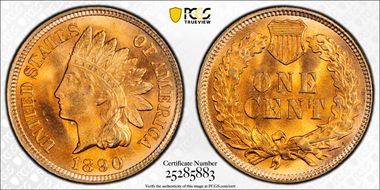 1890 1C MS66+ RD