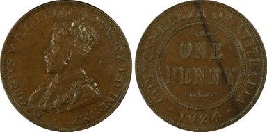 1924  1D English obverse MS63BN