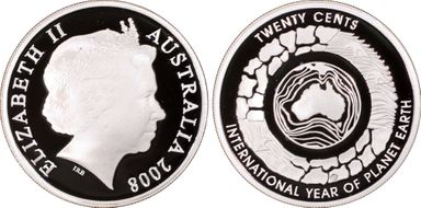 2008 20C Planet Earth Silver PR70DCAM