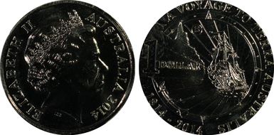 2014-S $1 Terra Australis Counterstamp MS67