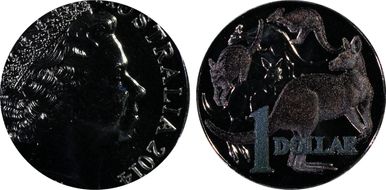 2014 $1 Mob of Roos CuNi  Colorized MS68