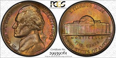 1942 5C Nickel MS64