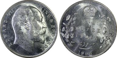 1906-B Rupee SW-7.33 Prid-202 MS62