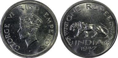 1947(B) Rupee SW-9.37 MS64