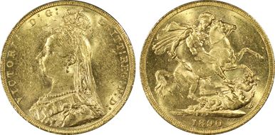 1890 Sov S-3866B 2nd Obv Wide O MS62