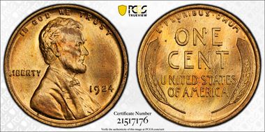 1924 1C MS66+ RD