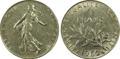 1962 1 Fr Gad-474 AU55