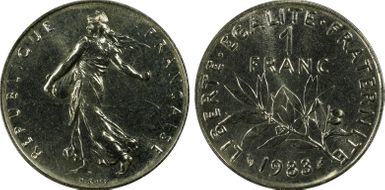 1983 1 Fr Gad-474 MS68