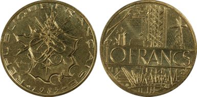 1985 10 Fr Tranche B MS66