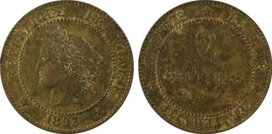 1893-A 2C Gad-105 F-109 MS63BN