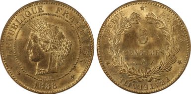 1888-A 5C Gad-157a MS64RD