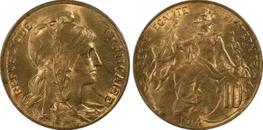 1914 10C Gad-277 MS64RD