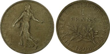 1898 1 Fr Gad-467 Flan Mat F-217 PR62