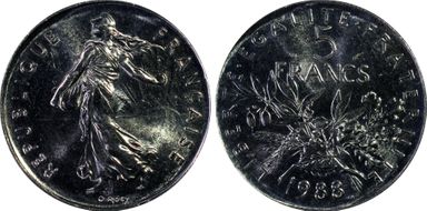 1988 5 Fr Gad-771 MS65