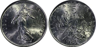 1989 5 Fr Gad-771 MS66