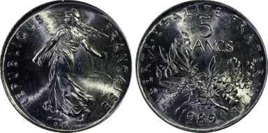 1989 5 Fr Gad-771 MS65