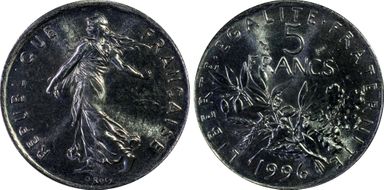 1996 5 Fr Gad-771 MS65