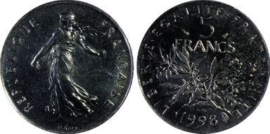 1998 5 Fr Gad-771 MS65