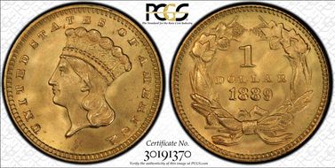 1889 G$1 MS67