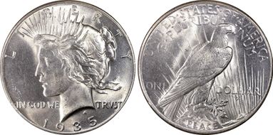 1935 $1 MS62