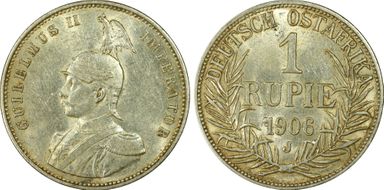 1906-J Rupie AU55