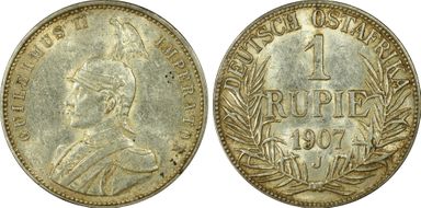 1907-J Rupie AU58
