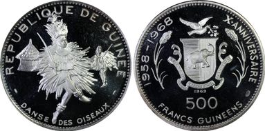 1969 500 Fr Munich Olympics PR67DCAM