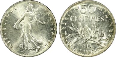 1915 50C Gad-420 F-190 MS65