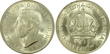 1938 Crown KM-34  Ag AU58
