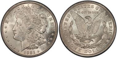 1921 $1 VAM 40A Denticle Clash MS63
