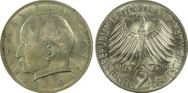 1961-D 2 Mk Planck MS64