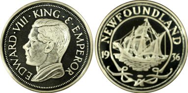 "1936" Crown FM53c Edward VIII RE Silver Fantasy PR67DCAM