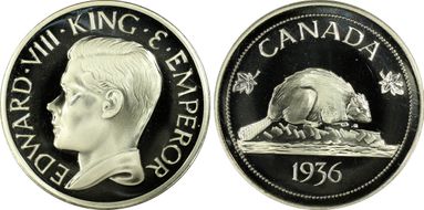 "1936" Crown FM31c X#2 PE Edward VIII PR67DCAM